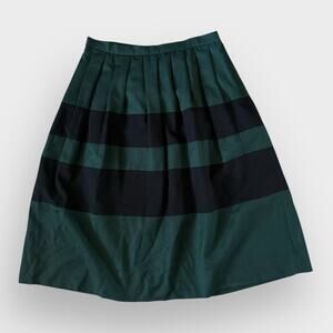 NEW VINTAGE Mossaic pleated wool skirt